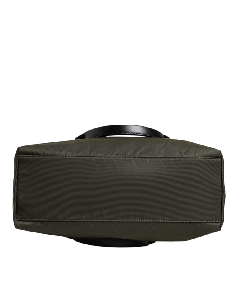 Sac fourre-tout à bandoulière en nylon vert militaire Dolce & Gabbana