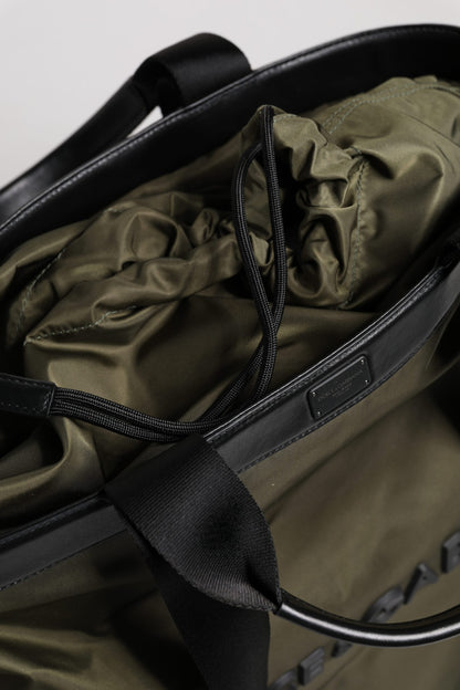 Sac fourre-tout à bandoulière en nylon vert militaire Dolce & Gabbana