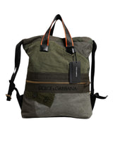 Sac à dos patchwork vert militaire Dolce & Gabbana