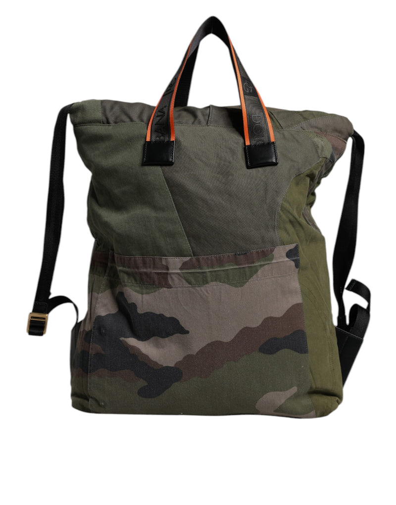 Dolce & Gabbana Military Green Patchwork Rugzak Rugzak Tas