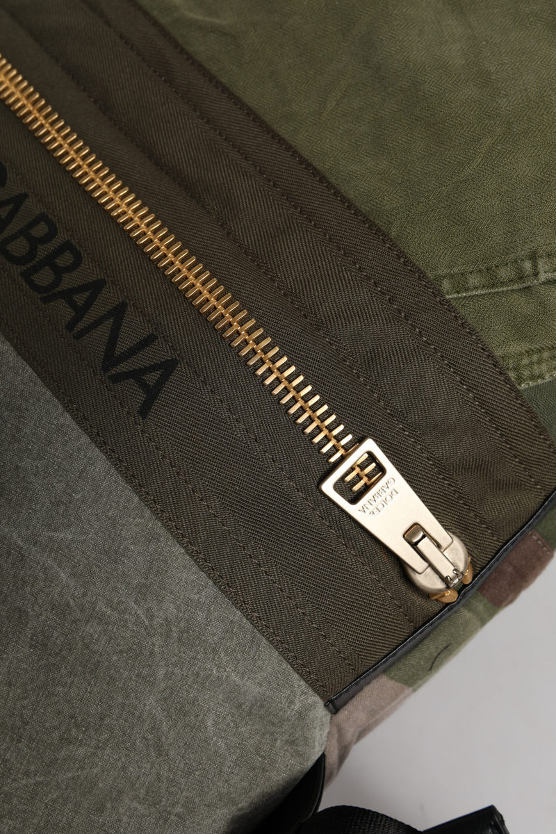 Dolce & Gabbana Military Green Patchwork Rugzak Rugzak Tas