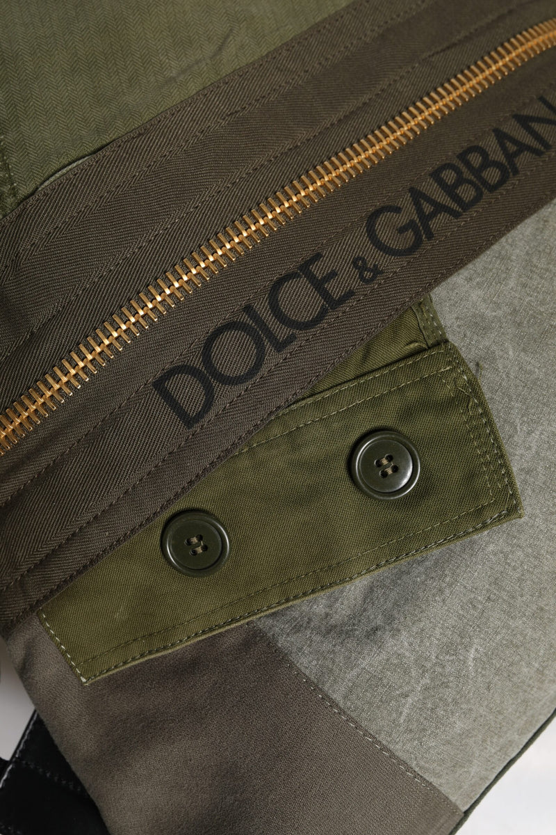 Dolce & Gabbana Military Green Patchwork Rugzak Rugzak Tas
