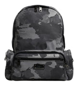 Sac à dos Dolce & Gabbana en coton gris avec plaque logo camouflage