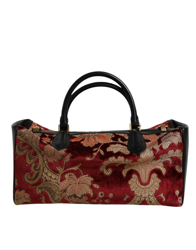 Sac fourre-tout de voyage Dolce & Gabbana en cuir brocart et velours multicolore