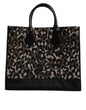 Dolce & Gabbana Multicolor Leopard Shopping Tote Shoulder Bag