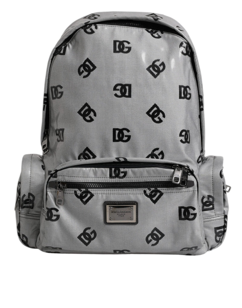Sac à dos Dolce & Gabbana en polyester gris et noir avec logo DG