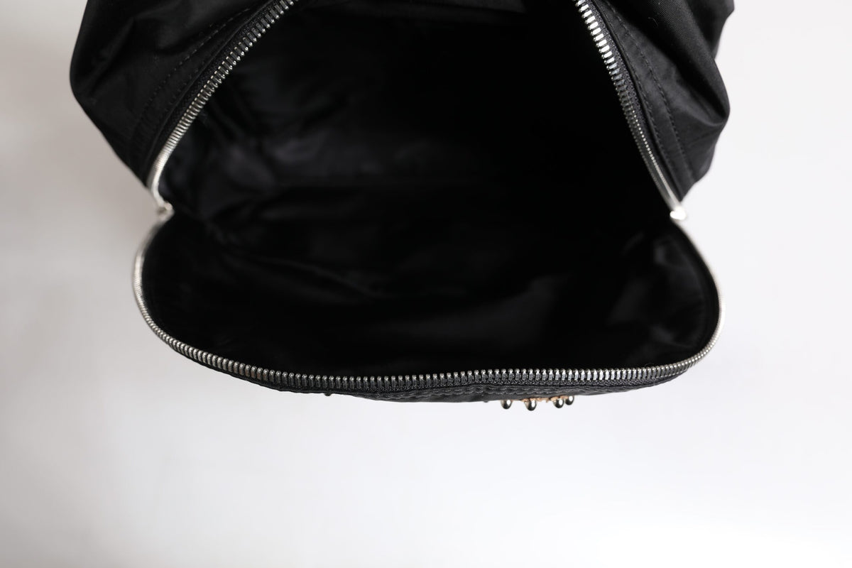 Sac à dos Dolce & Gabbana en nylon noir #DGFAMILY orné de strass VULCANO