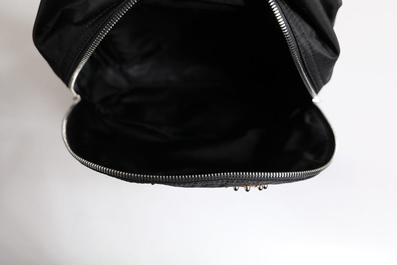 Sac à dos Dolce & Gabbana en nylon noir #DGFAMILY orné de strass VULCANO
