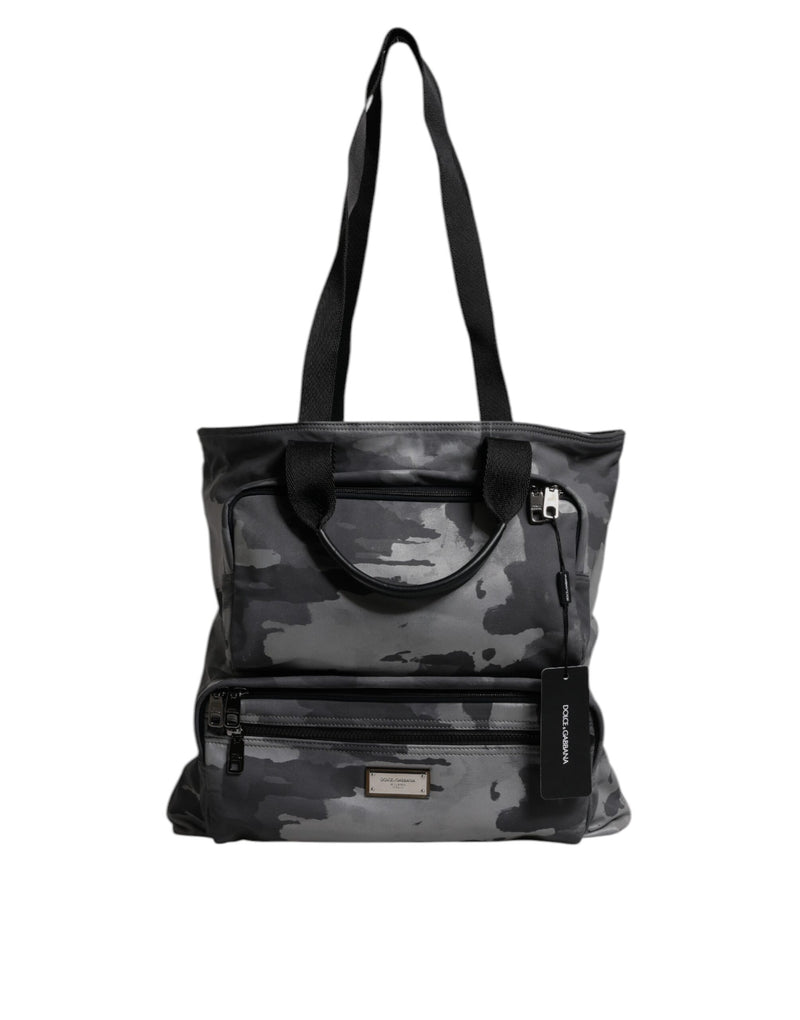 Sac à bandoulière à logo camouflage noir Dolce & Gabbana