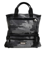 Sac à bandoulière à logo camouflage noir Dolce & Gabbana