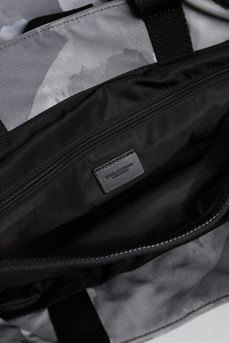 Sac à bandoulière à logo camouflage noir Dolce & Gabbana