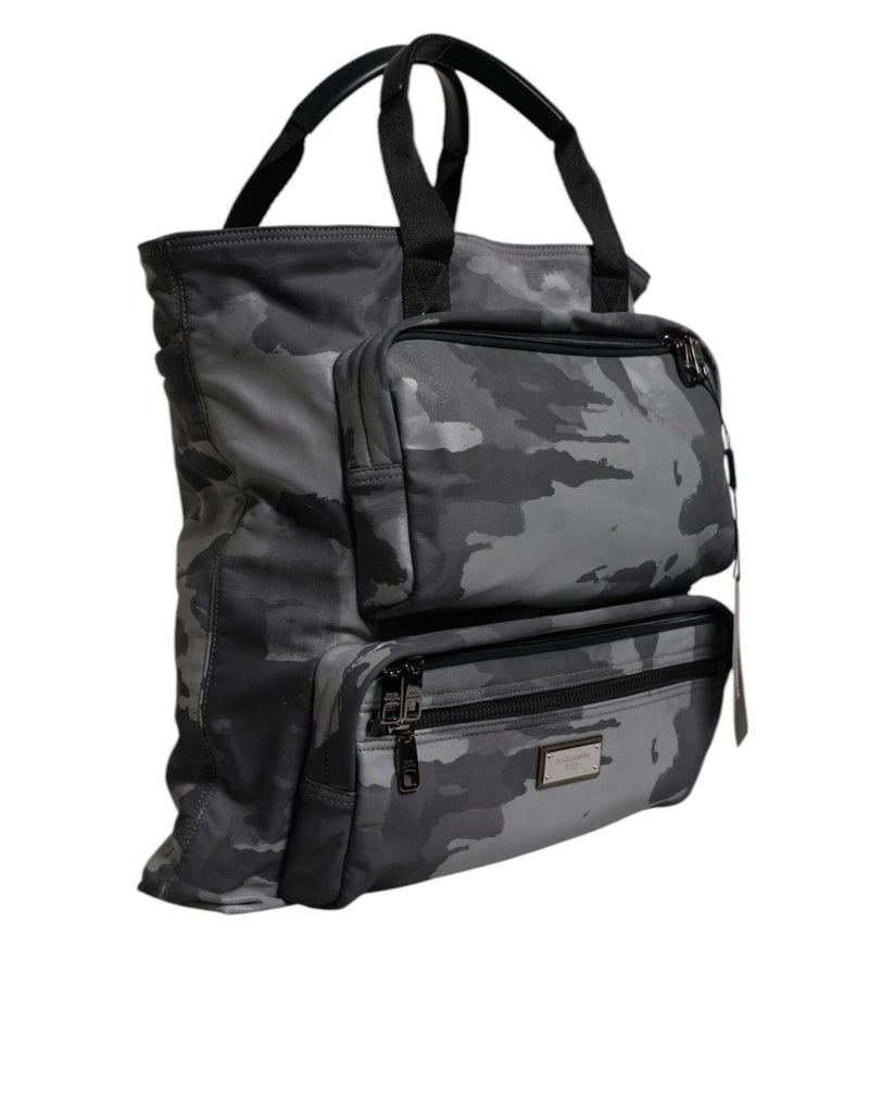 Sac à bandoulière à logo camouflage noir Dolce & Gabbana