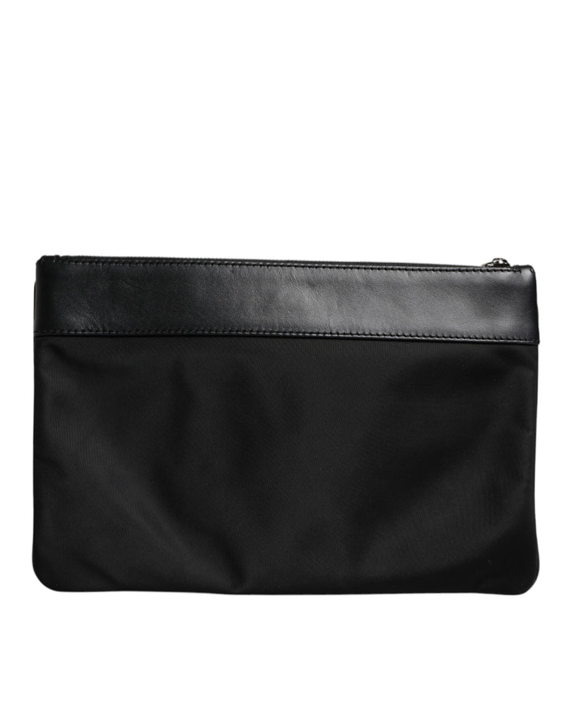 Sac pochette Dolce & Gabbana à imprimé léopard multicolore et logo