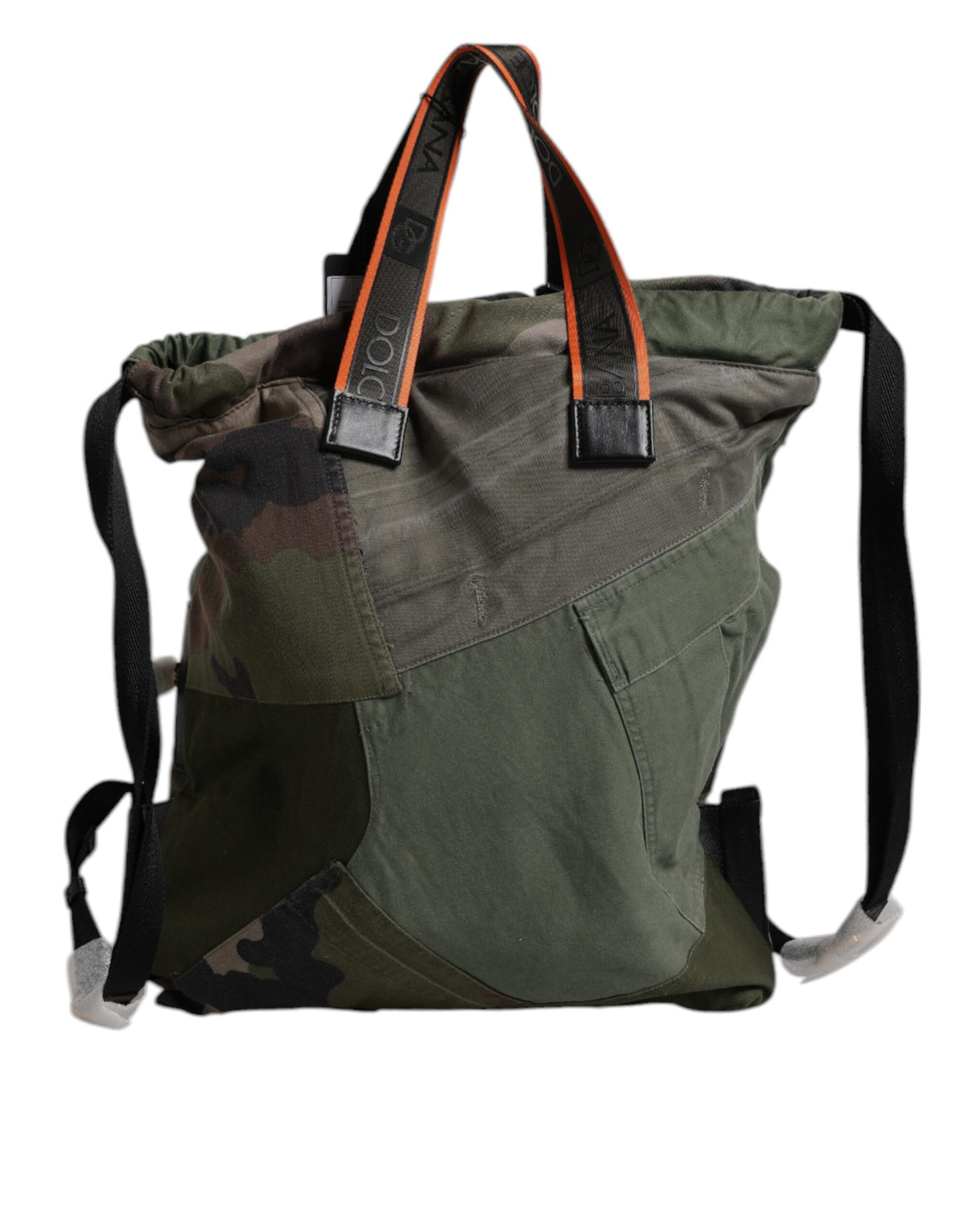 Sac à dos patchwork vert militaire Dolce & Gabbana