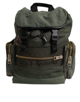 Sac à dos de voyage patchwork vert militaire Dolce & Gabbana