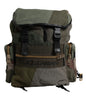 Sac à dos de voyage patchwork vert militaire Dolce & Gabbana