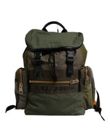 Sac à dos de voyage patchwork vert militaire Dolce & Gabbana