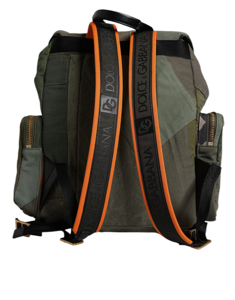 Dolce & Gabbana Military Green Patchwork Reisrugzak
