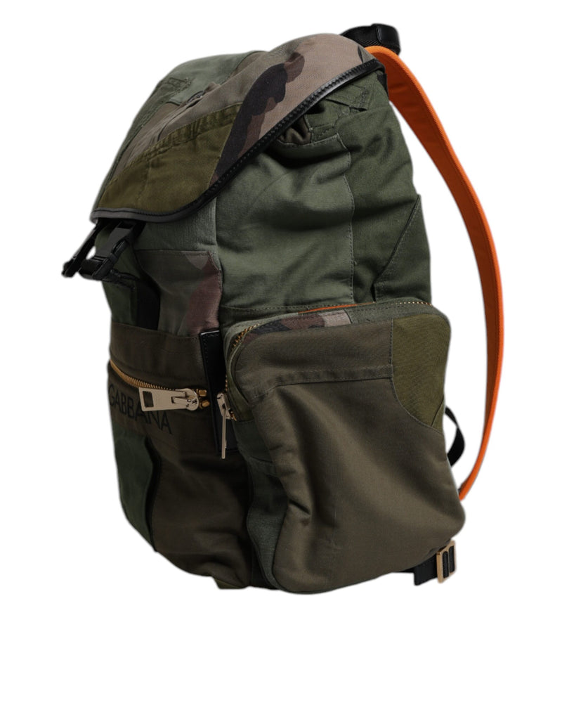Dolce & Gabbana Military Green Patchwork Reisrugzak