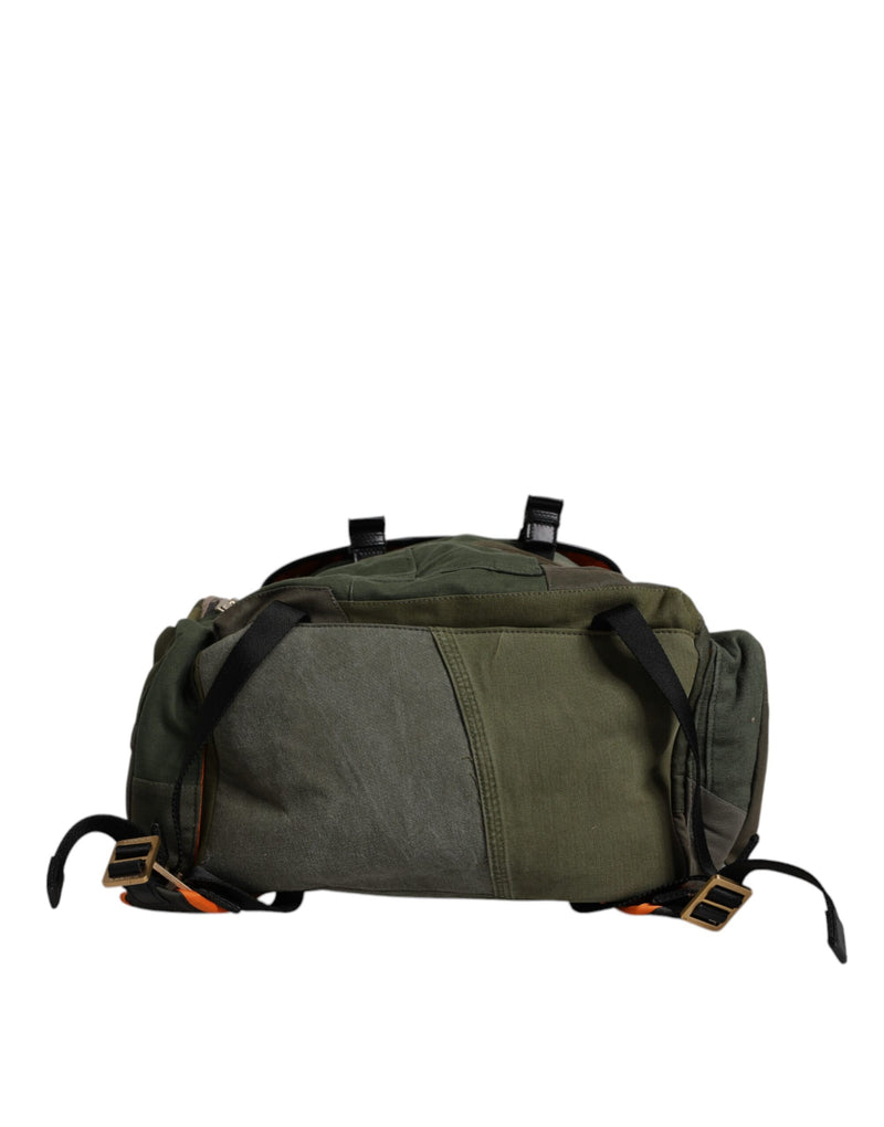 Dolce & Gabbana Military Green Patchwork Reisrugzak