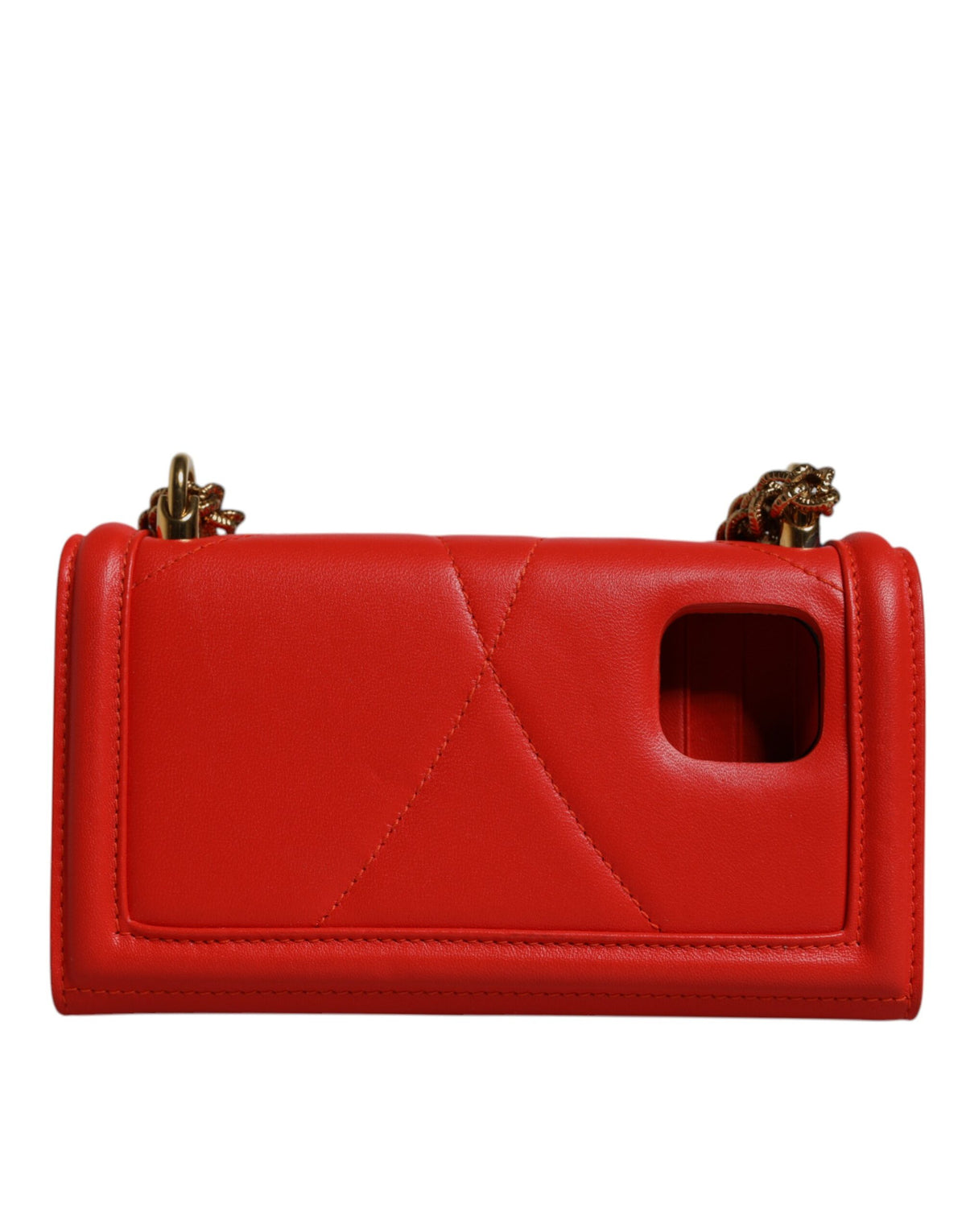 Dolce & Gabbana Sac à bandoulière en cuir matelassé rouge Devotion