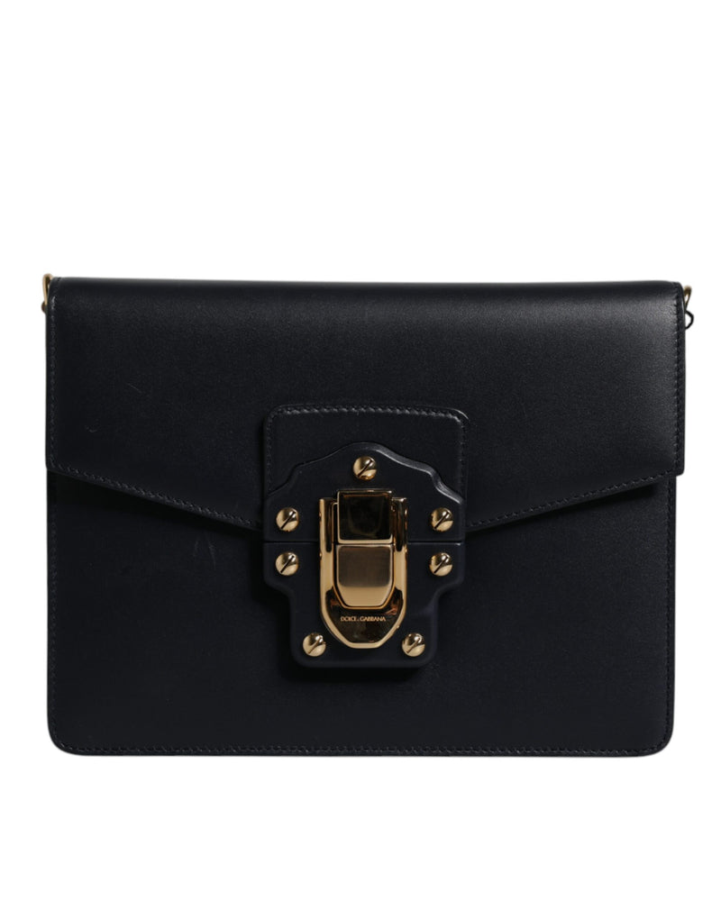 Sac à bandoulière Dolce & Gabbana en cuir de veau noir