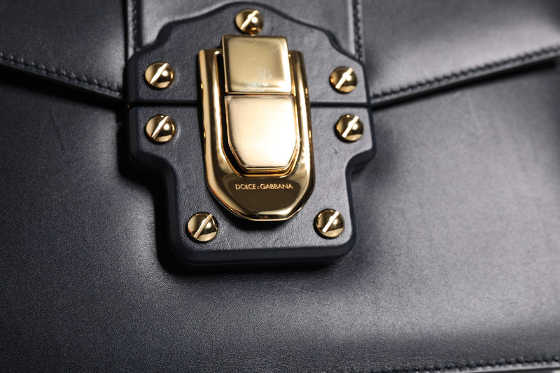 Sac à bandoulière Dolce & Gabbana en cuir de veau noir