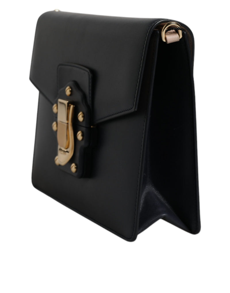Sac à bandoulière Dolce & Gabbana en cuir de veau noir