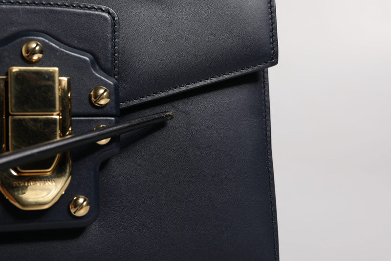 Sac à bandoulière Dolce & Gabbana en cuir de veau noir