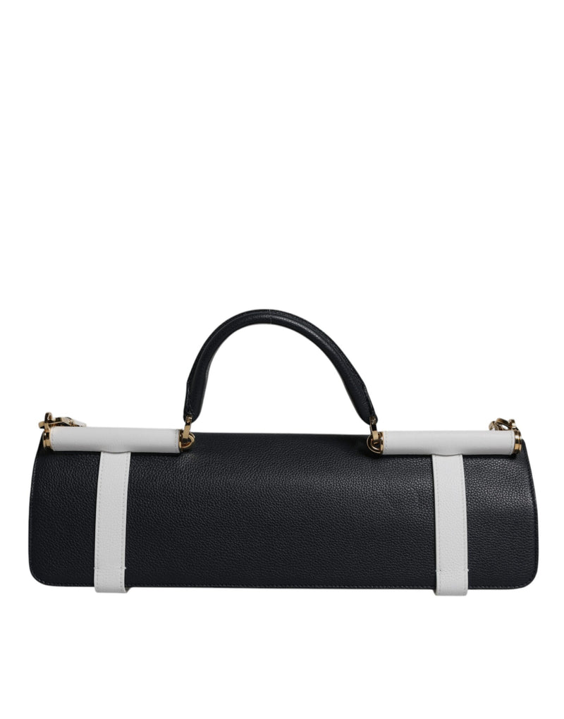 Sac à bandoulière Dolce & Gabbana en cuir de veau bleu et blanc