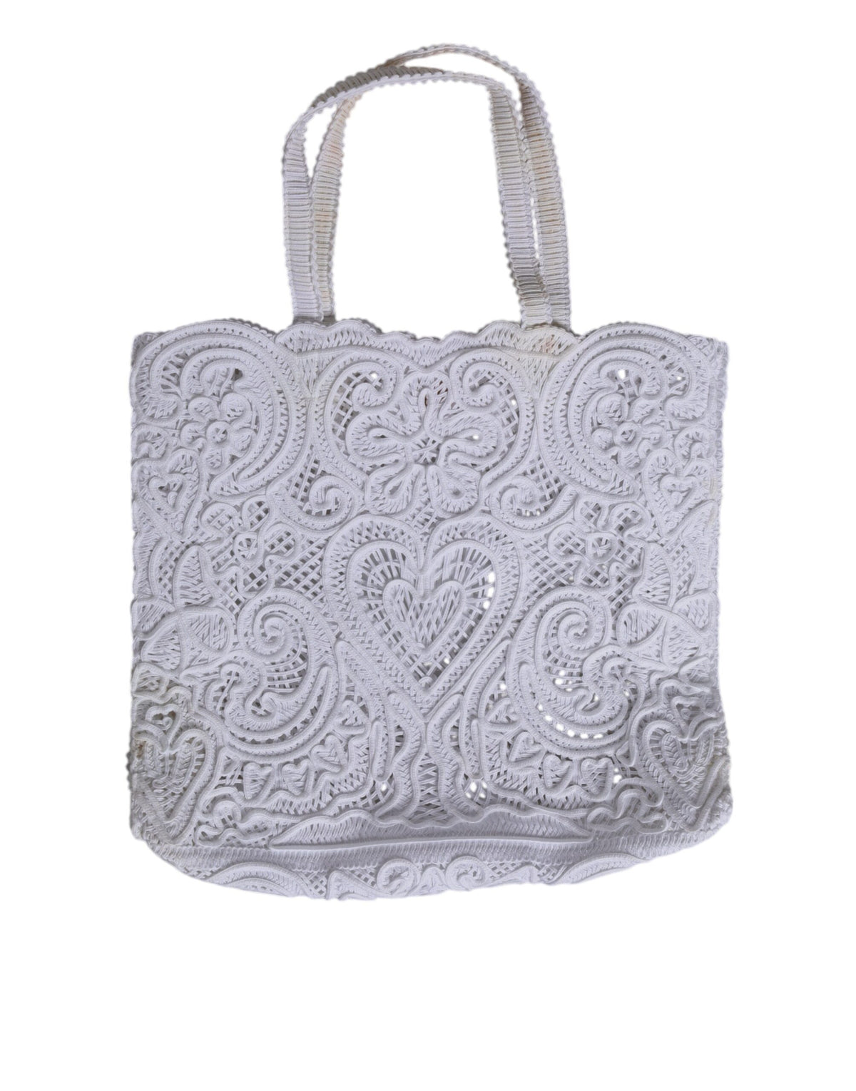 Dolce & Gabbana Beatrice Tote Bag en Cordonetto Blanc