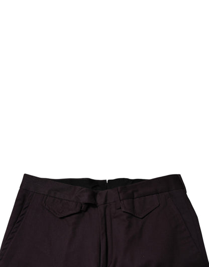 Pantalon habillé homme BENCIVENGA, slim, en coton pur, marron.