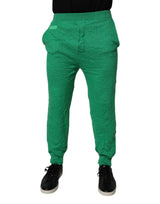 Pantalon décontracté homme Dsquared² en coton vert à taille élastique