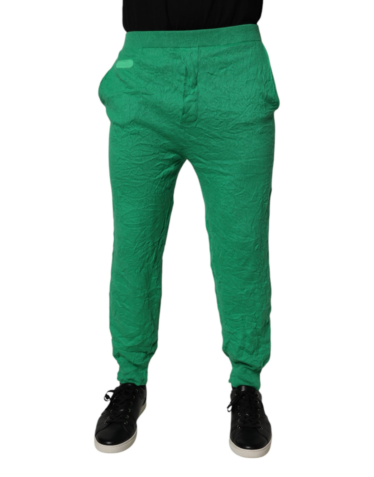 Pantalon décontracté homme Dsquared² en coton vert à taille élastique