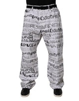 Jean droit en jean pour homme Dolce &amp; Gabbana avec imprimé du logo blanc
