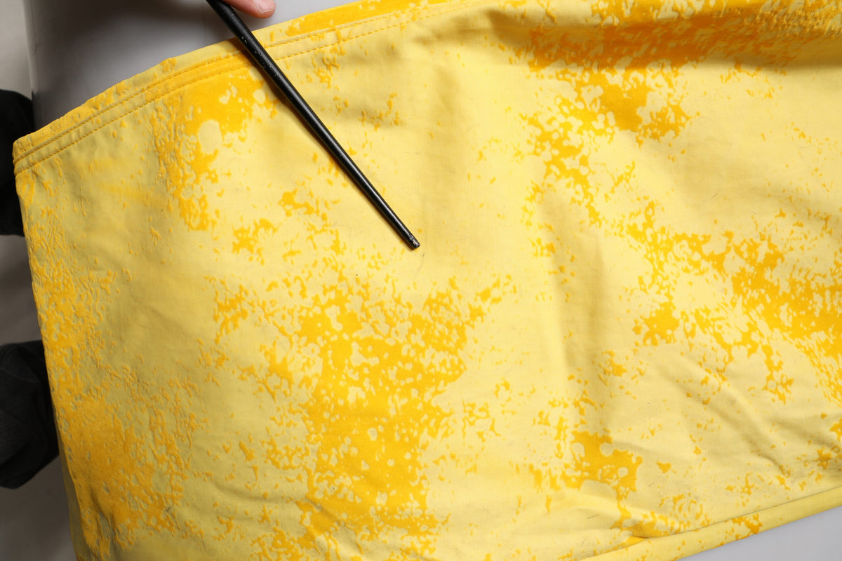 Jeans droit en coton à teinture tie-dye jaune de Dolce &amp; Gabbana