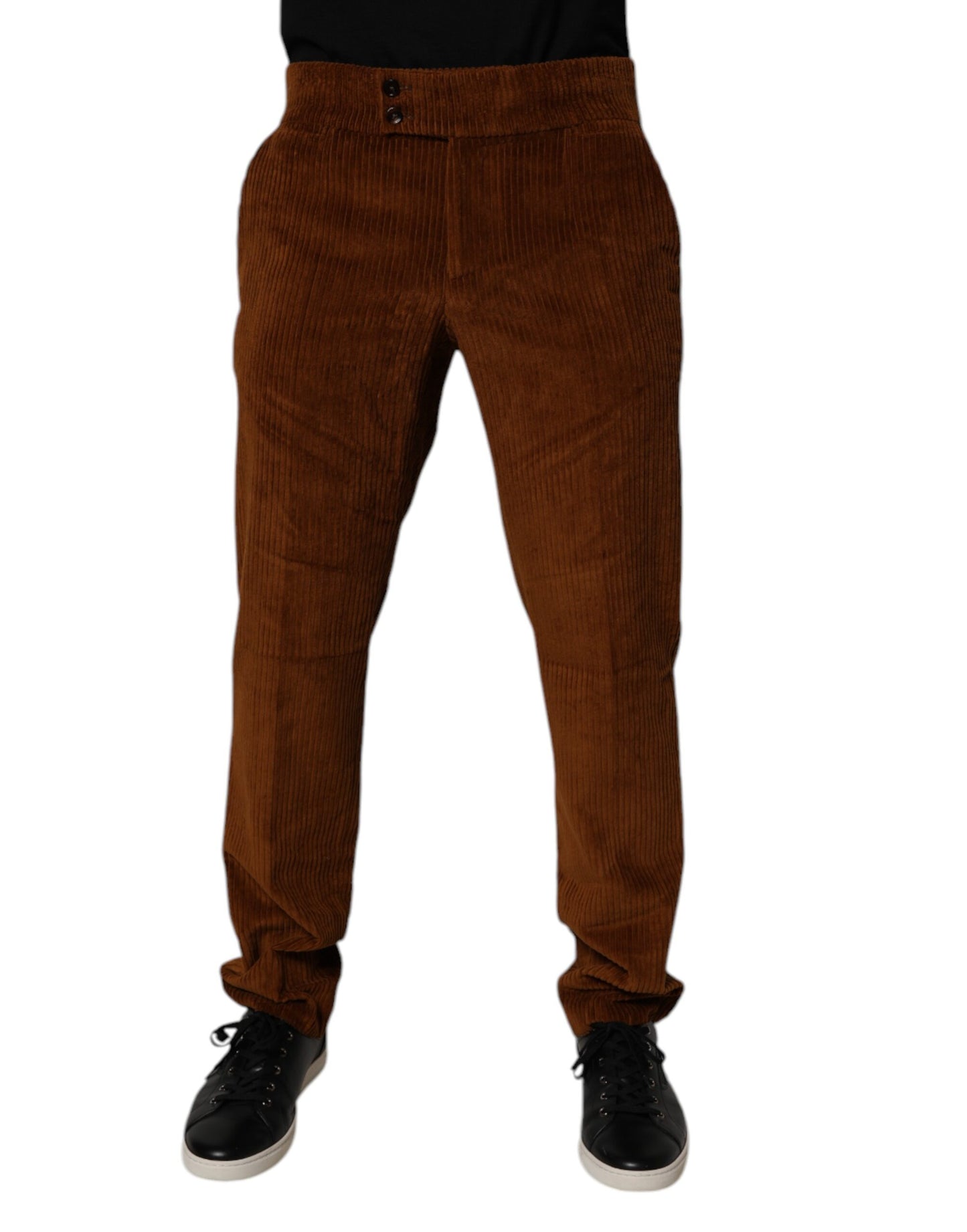 Jeans skinny en coton cordouroy brun foncé de Dolce &amp; Gabbana