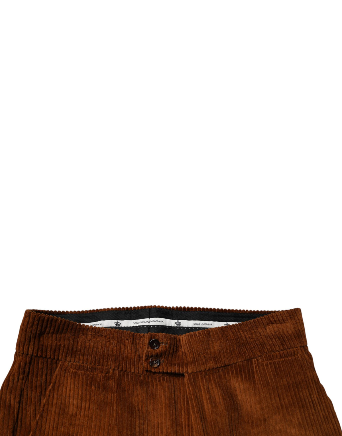Jeans skinny en coton cordouroy brun foncé de Dolce &amp; Gabbana