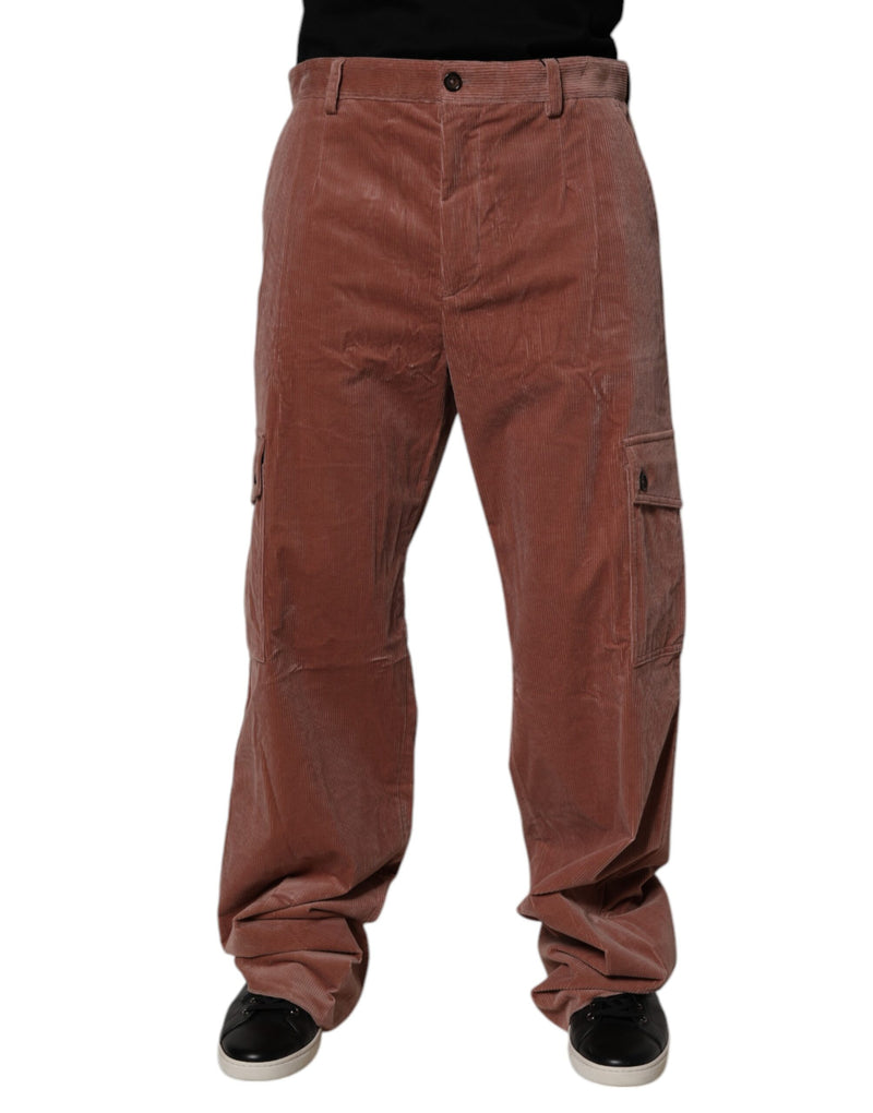 Jeans cargo en coton et corduroy brun de Dolce &amp; Gabbana pour homme