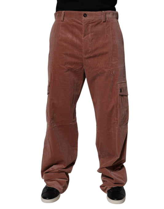 Dolce &amp; Gabbana Bruine Corduroy Katoenen Cargo Jeans voor Heren