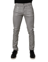 Jean slim en coton stretch gris pour homme de Dolce &amp; Gabbana