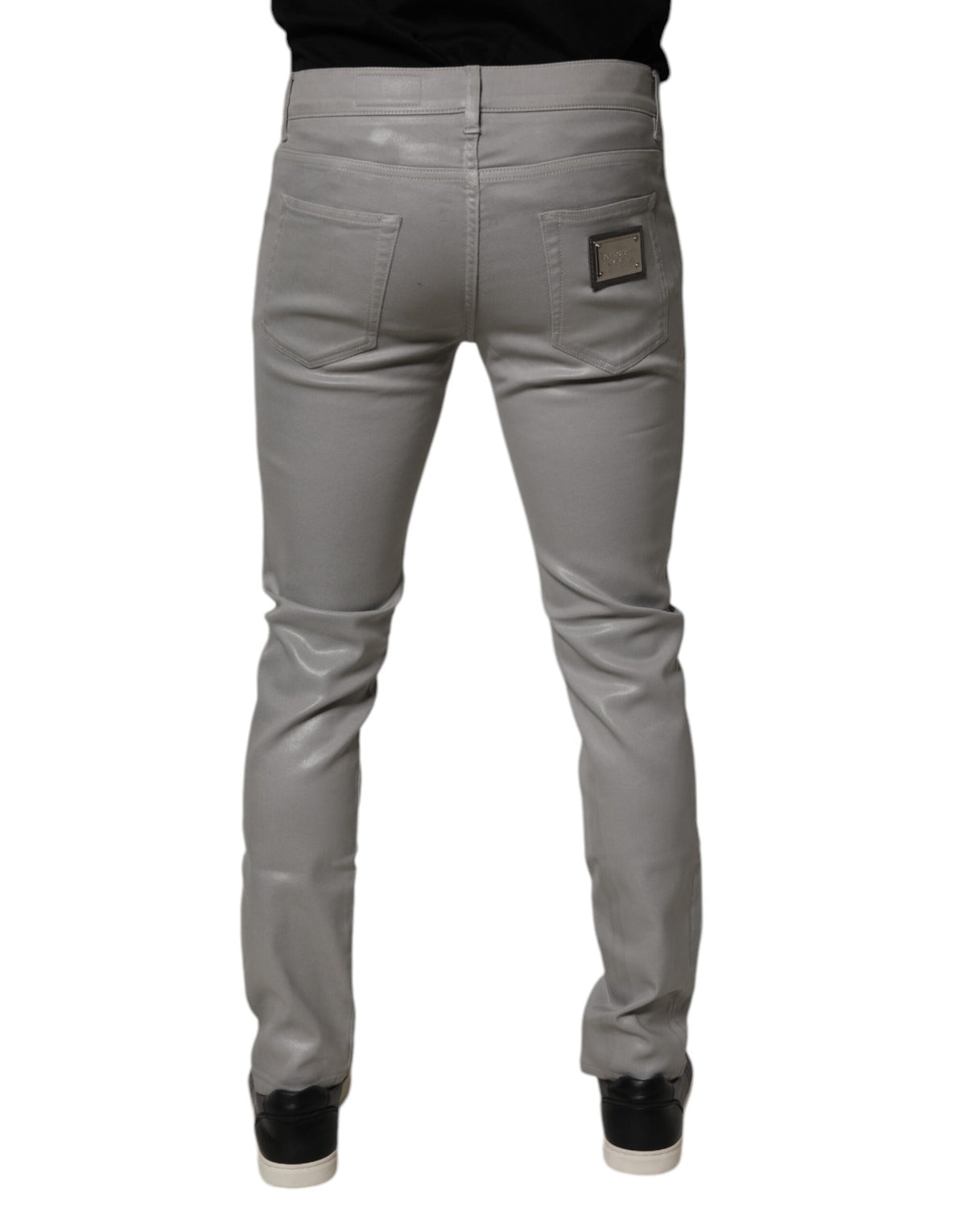 Jean slim en coton stretch gris pour homme de Dolce &amp; Gabbana