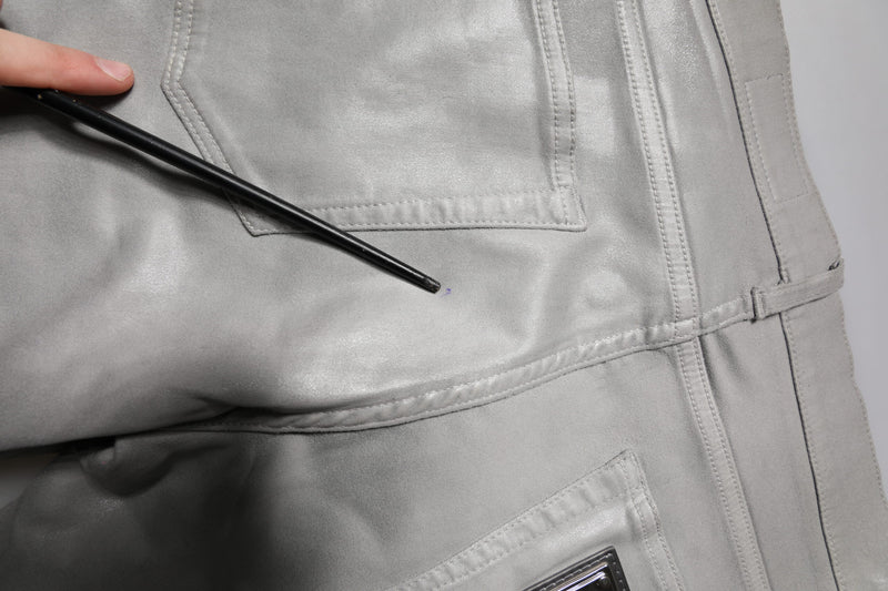 Dolce &amp; Gabbana grijze stretch katoenen jeans voor heren, smalle pasvorm.