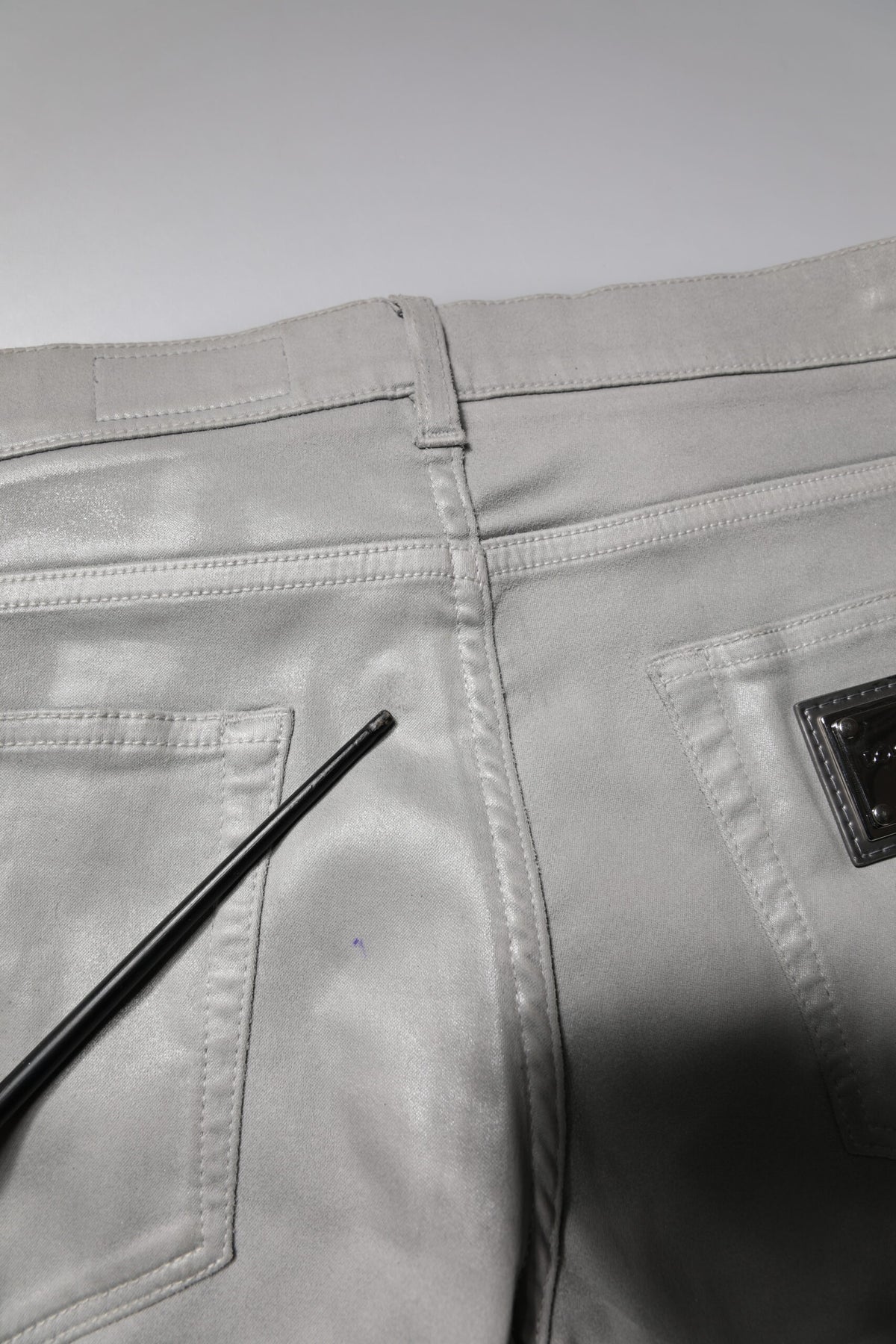 Jean slim en coton stretch gris pour homme de Dolce &amp; Gabbana