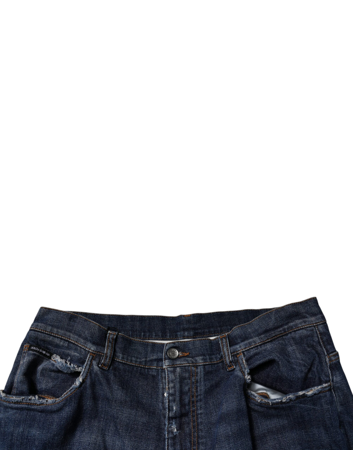 Jeans en jean pour homme, coupe large, bleu foncé et délavé, Dolce &amp; Gabbana