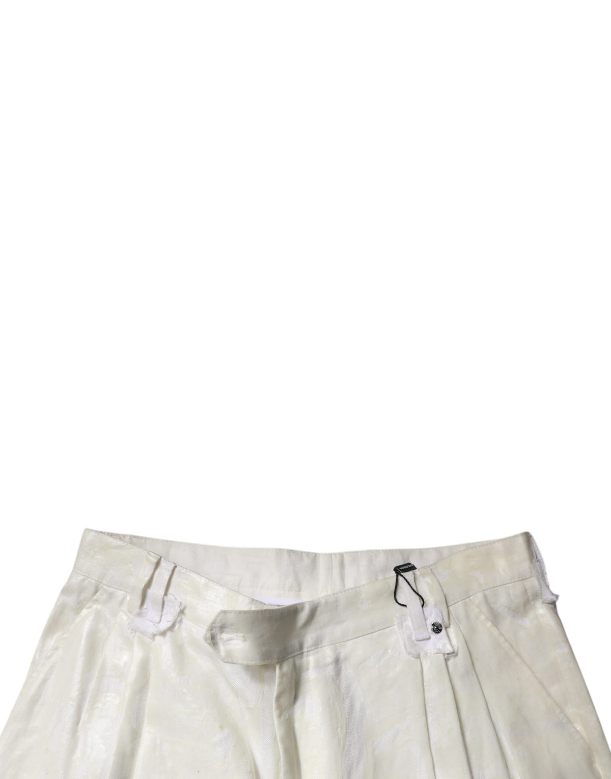 Jean droit en lin blanc taille mi-hauteur pour homme de Dolce &amp; Gabbana
