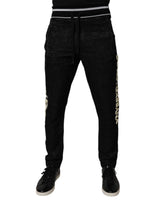 Pantalon de survêtement jogger noir taille mi-hauteur pour homme Dolce &amp; Gabbana