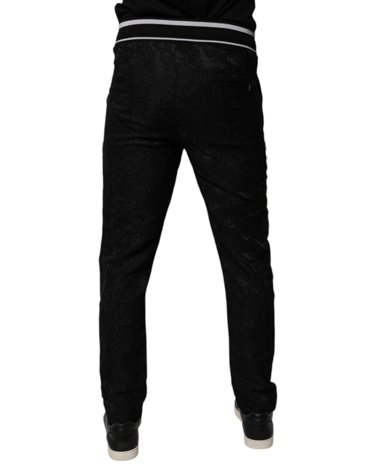 Pantalon de survêtement jogger noir taille mi-hauteur pour homme Dolce &amp; Gabbana