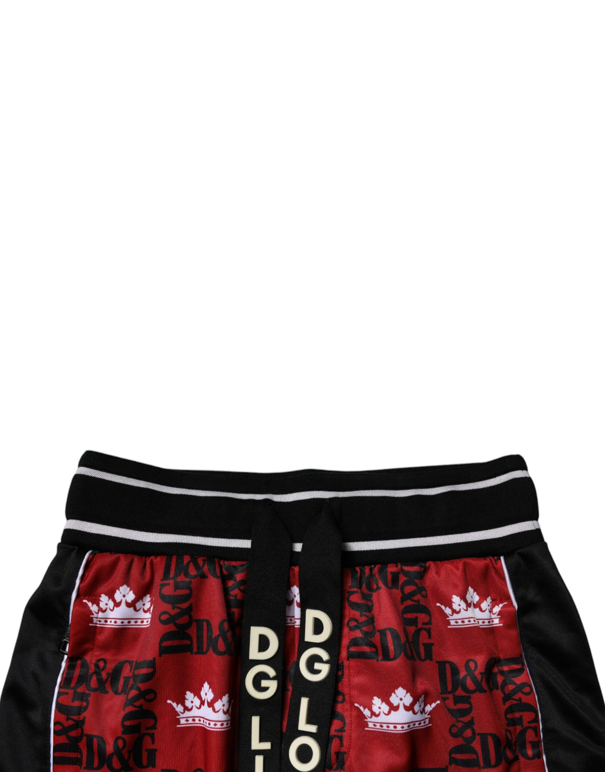 Pantalon de survêtement homme Dolce &amp; Gabbana, logo couronne rouge, monogramme.