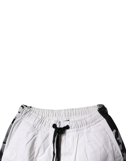 Dolce & Gabbana White Cotton Cargo Jogger Sweatpants Pants
